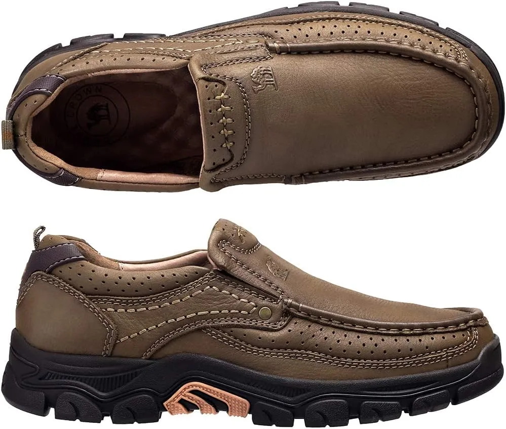 CAMEL CROWN Mens Loafers Slip On Loafer Leather Casual Walking Shoes Comfortable for Work Office Dress Outdoor