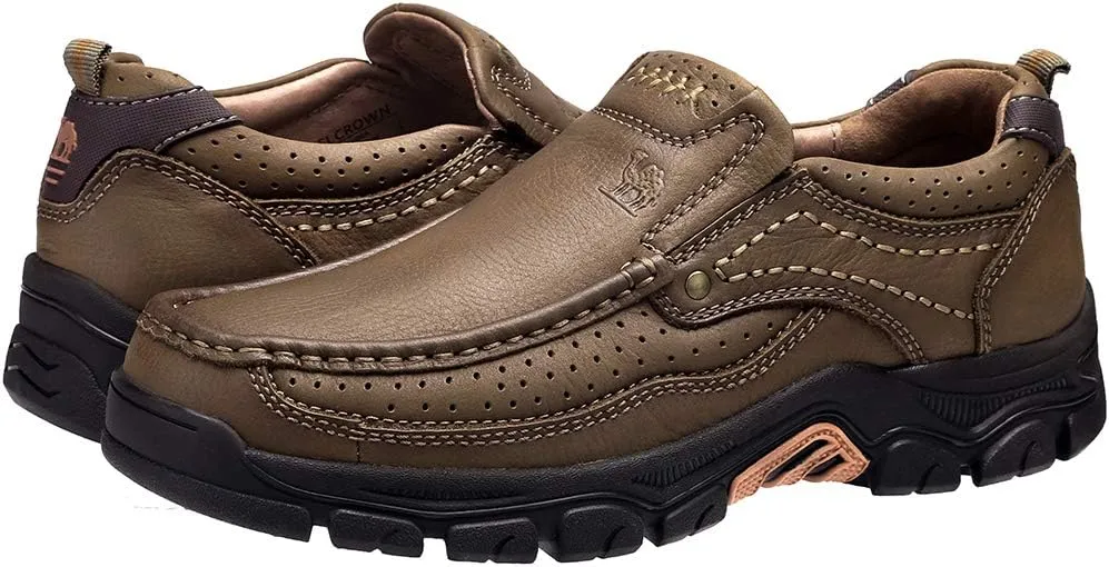 CAMEL CROWN Mens Loafers Slip On Loafer Leather Casual Walking Shoes Comfortable for Work Office Dress Outdoor