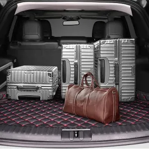 Car Cargo Liners for Mitsubishi Eclipse Cross PHEV 2021 2022 2023, PU Leather Rear Trunk Mats Boot Mats Liner Pad Cargo Tray Liners Carpets All Weather Waterproof Anti-Slip Interior Accessories