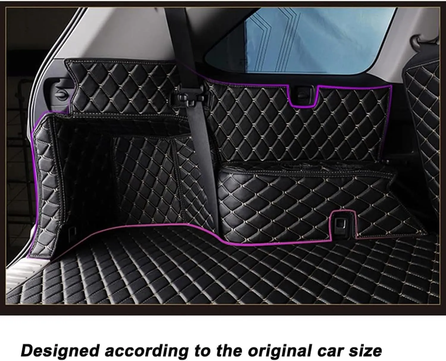 Car Full Coverage Cargo Liners for Nissan X-Trail III (T33) 2022 2023 2024 5-seat, Leather Boot Mats Waterproof Anti-Scratch Car Boot Protector Accessories,Red