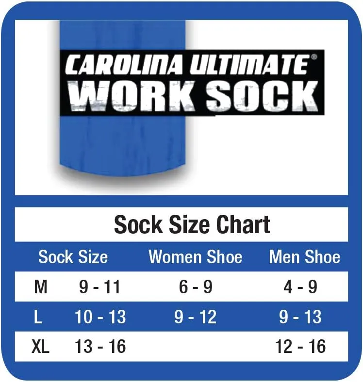 Carolina Ultimate Men's Copper Ultra-dri Seamless Boot Crew Socks 4 Pair Pack