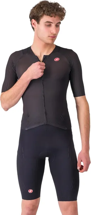 CASTELLI Men’s Sanremo 3 Suit Short Sleeve, Cycling Race Swim Bike Run, Aerodynamic Triathlon Suit with Tri Seat Pad