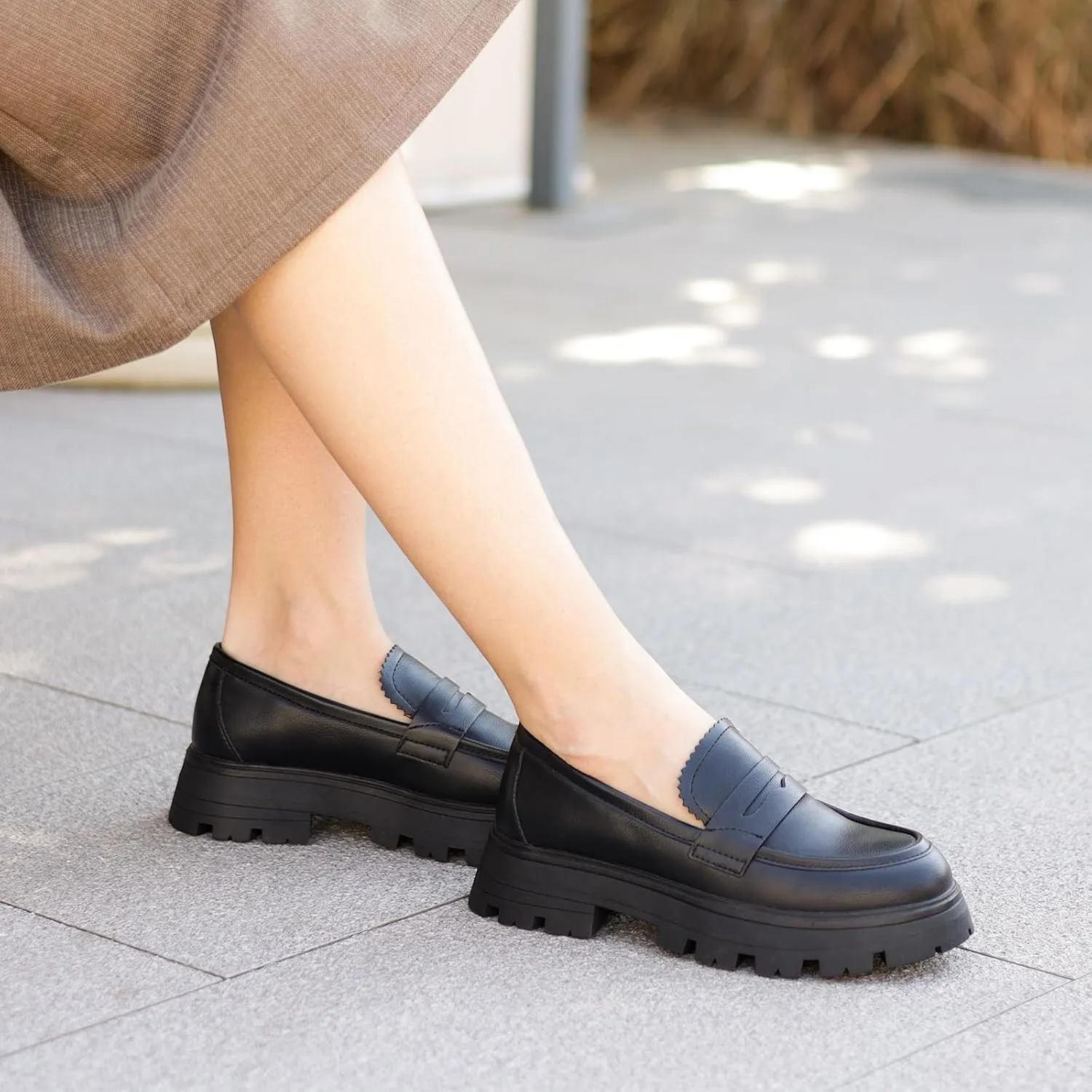 Cestfini Platform Chunky Loafers for Women