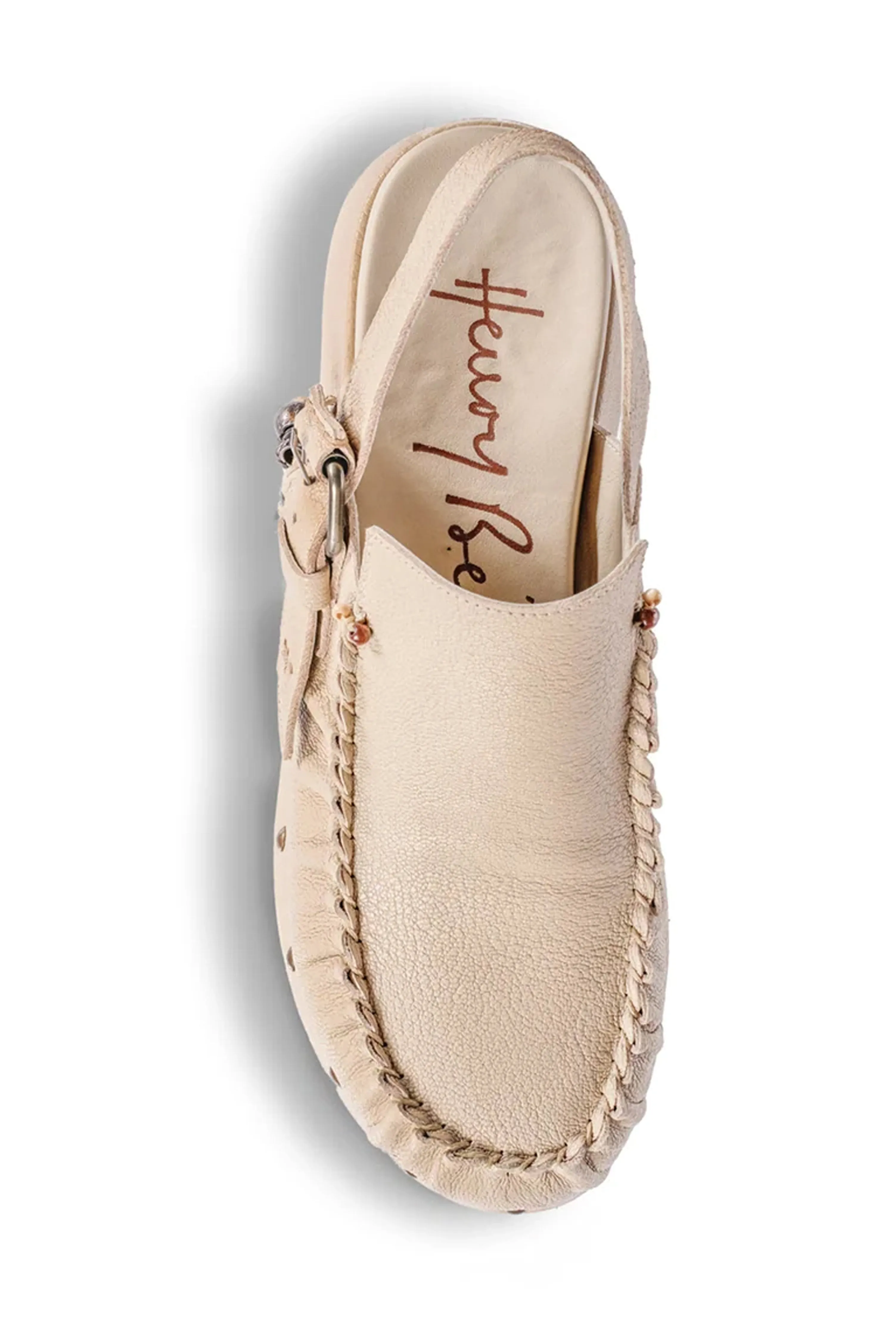 Chanel Leather Wedge Loafer Shoe in Sabbia