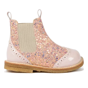 Chelsea boot with Glitter and brogues details
