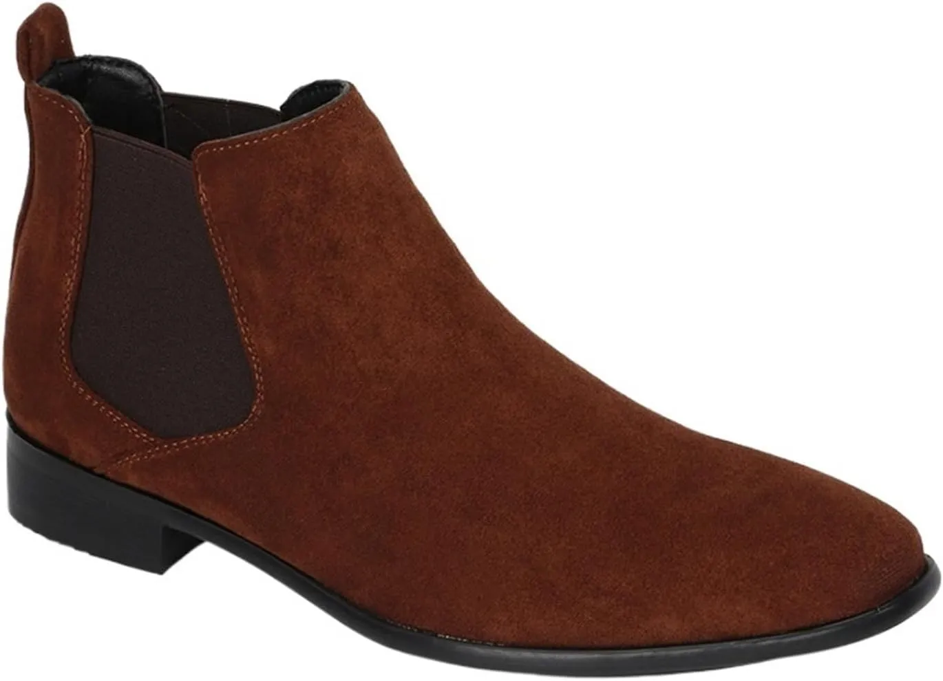 Chelsea Boots Vintage Suede Casual Ankle Boots Classic Pointed Toe Cowboy Boots Dress Boot