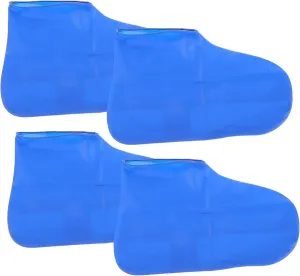 CHILDWEET 2 Pairs Travel Rain Shoe Cover Anti Slip Rain Shoes Waterproof Boot Covers for Hiking Outdoor Elastic Boot Protector
