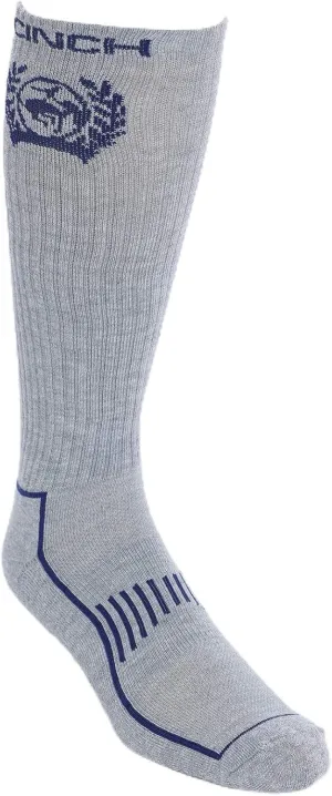 CINCH Men's Performance Boot Sock, Heather Grey, L