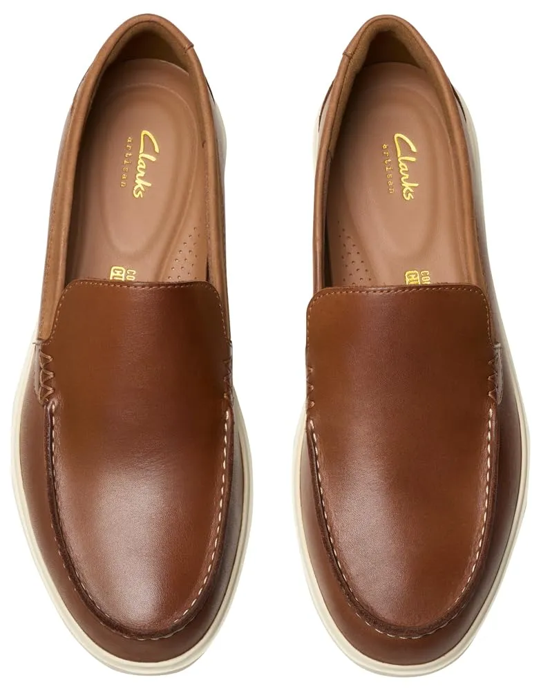 Clarks Men's Bratton Loafer, Dark Tan, 12 Men