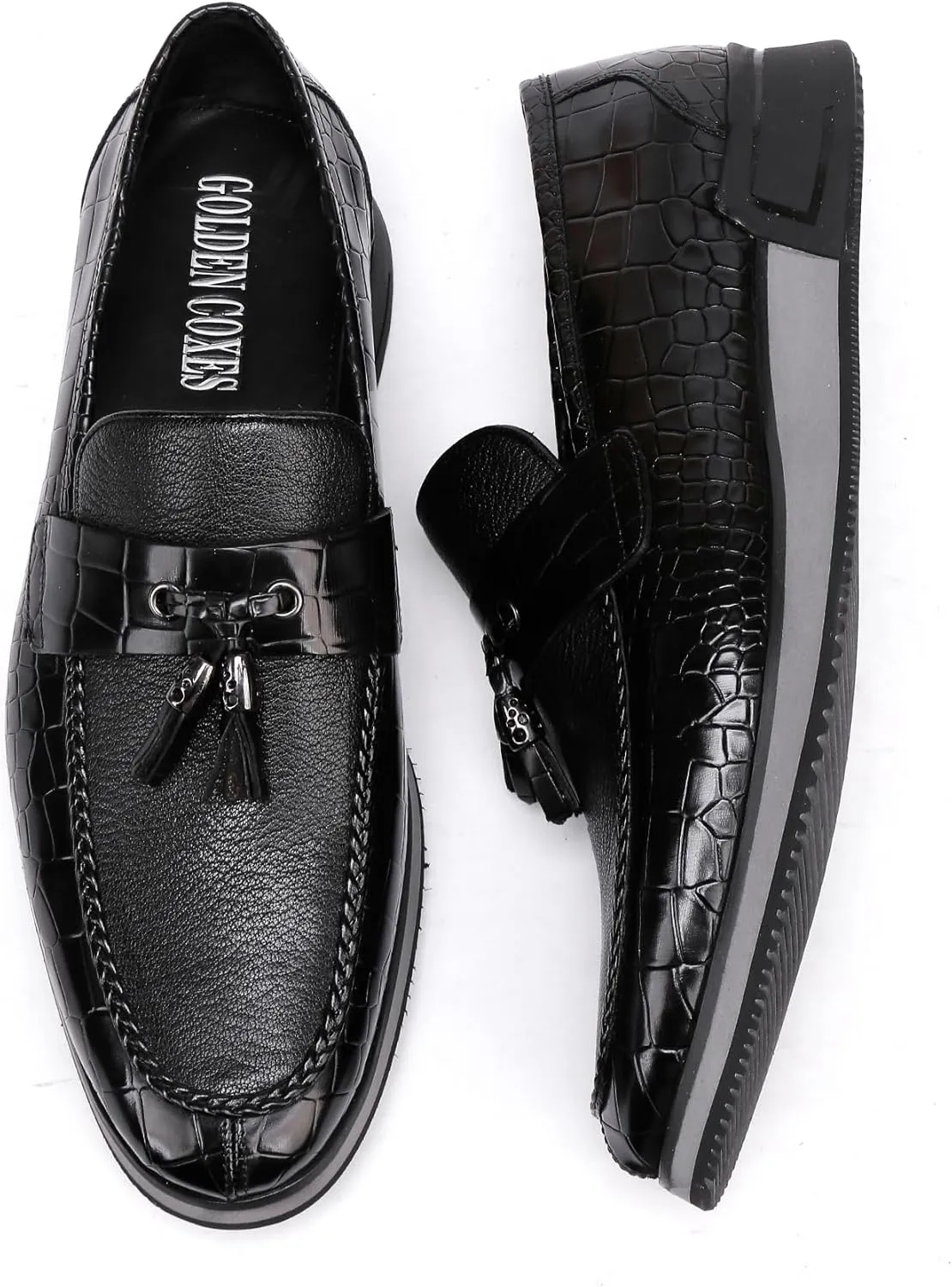 Classic Men's Tassel Dress Sneakers Shoes Fashion Business Loafer Leather Casual Sneakers for Mens