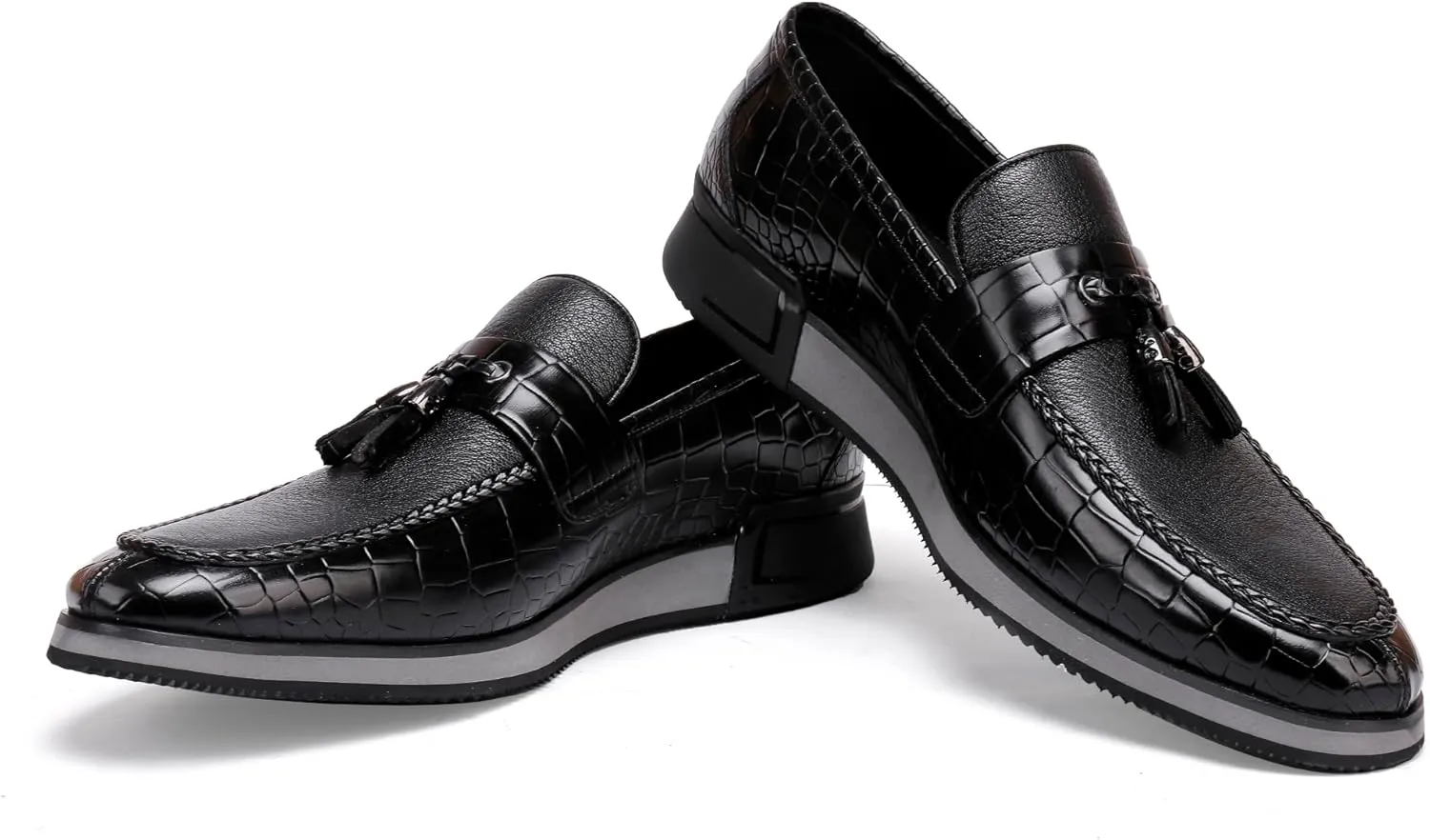 Classic Men's Tassel Dress Sneakers Shoes Fashion Business Loafer Leather Casual Sneakers for Mens