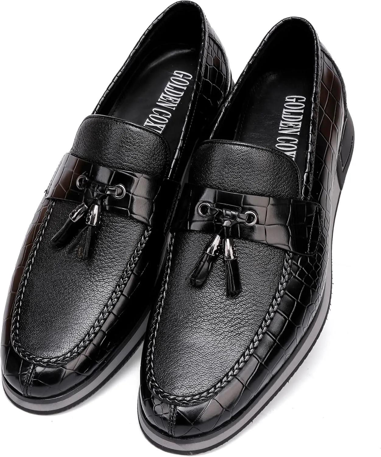 Classic Men's Tassel Dress Sneakers Shoes Fashion Business Loafer Leather Casual Sneakers for Mens