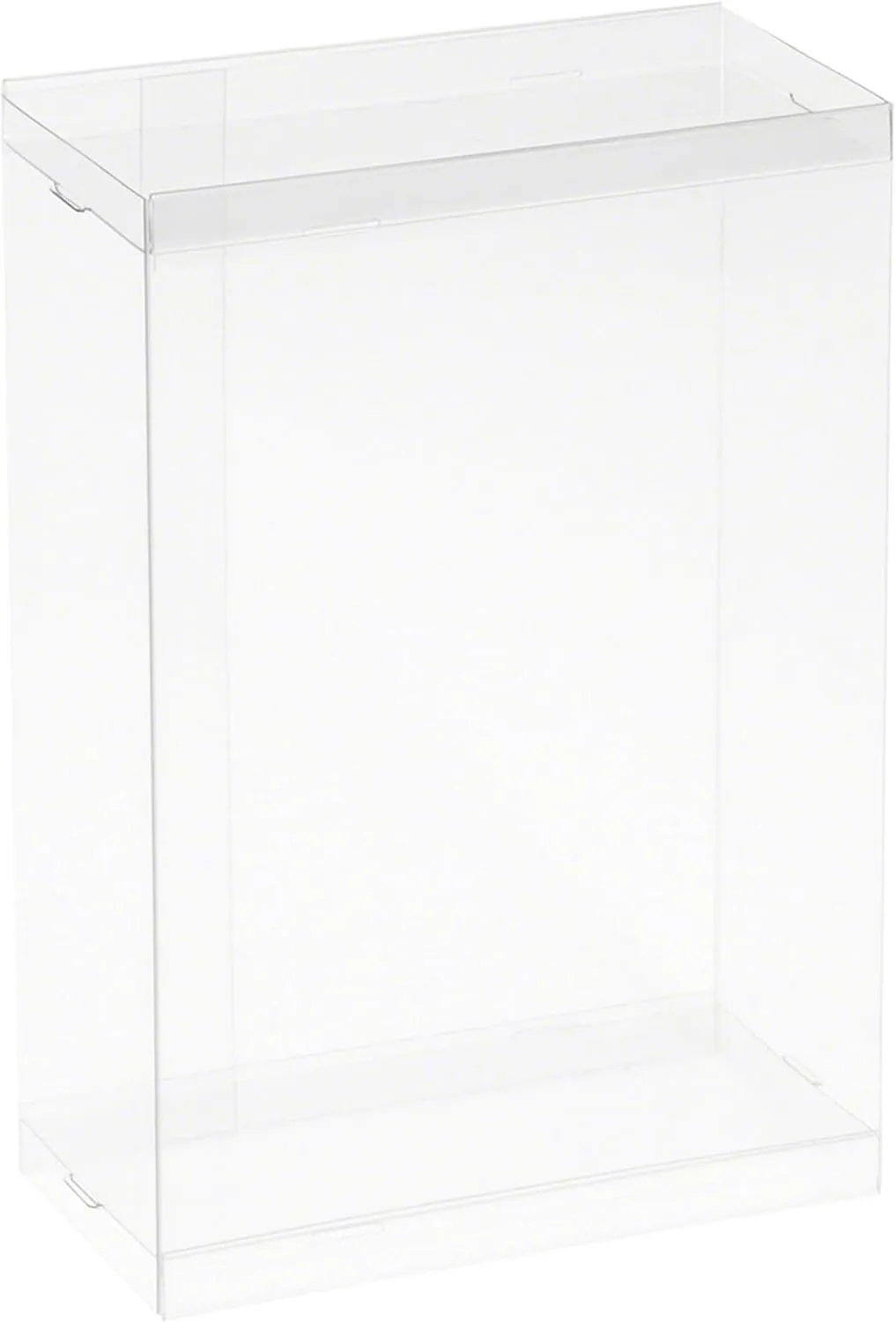 Clear Folding Display Box for Large 5-6 inch Dolls and Action Figures, 5" W x 2.5" D x 6.5" H, Pack of 20