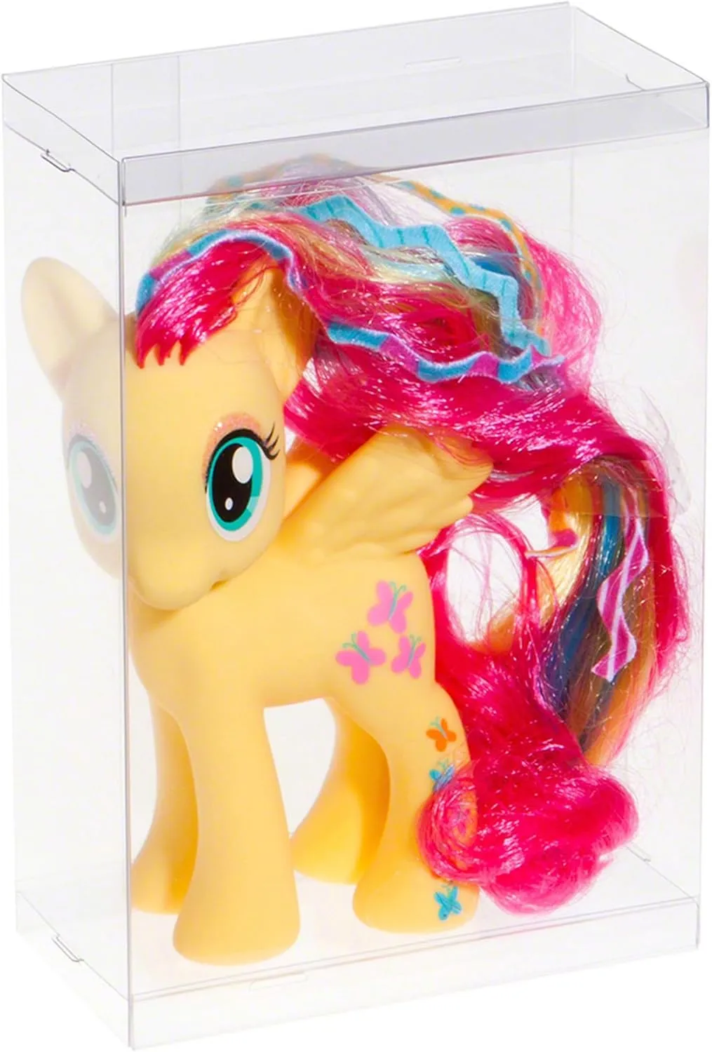 Clear Folding Display Box for Large 5-6 inch Dolls and Action Figures, 5" W x 2.5" D x 6.5" H, Pack of 20