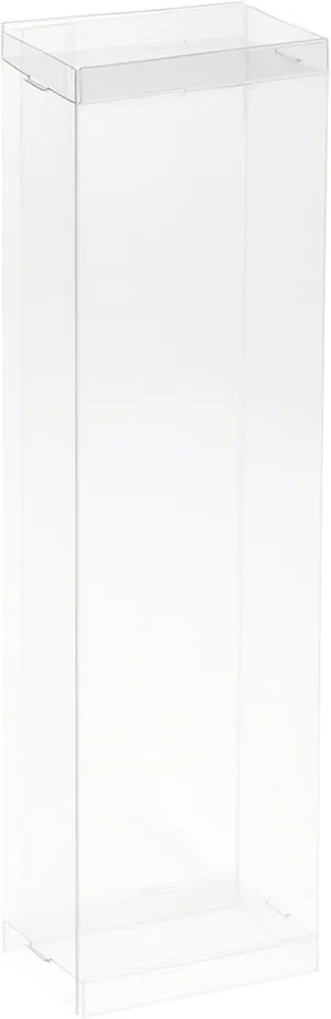 Clear Folding Display Box for Thin 8.5-9.5 inch Dolls and Action Figures, 3" W x 2" D x 10" H, Pack of 5