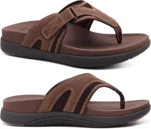 COFACE Flip Flops for Men with Arch Support Comfortable Man Thong Sandals Adjustable Beach Flip-flop Outdoor