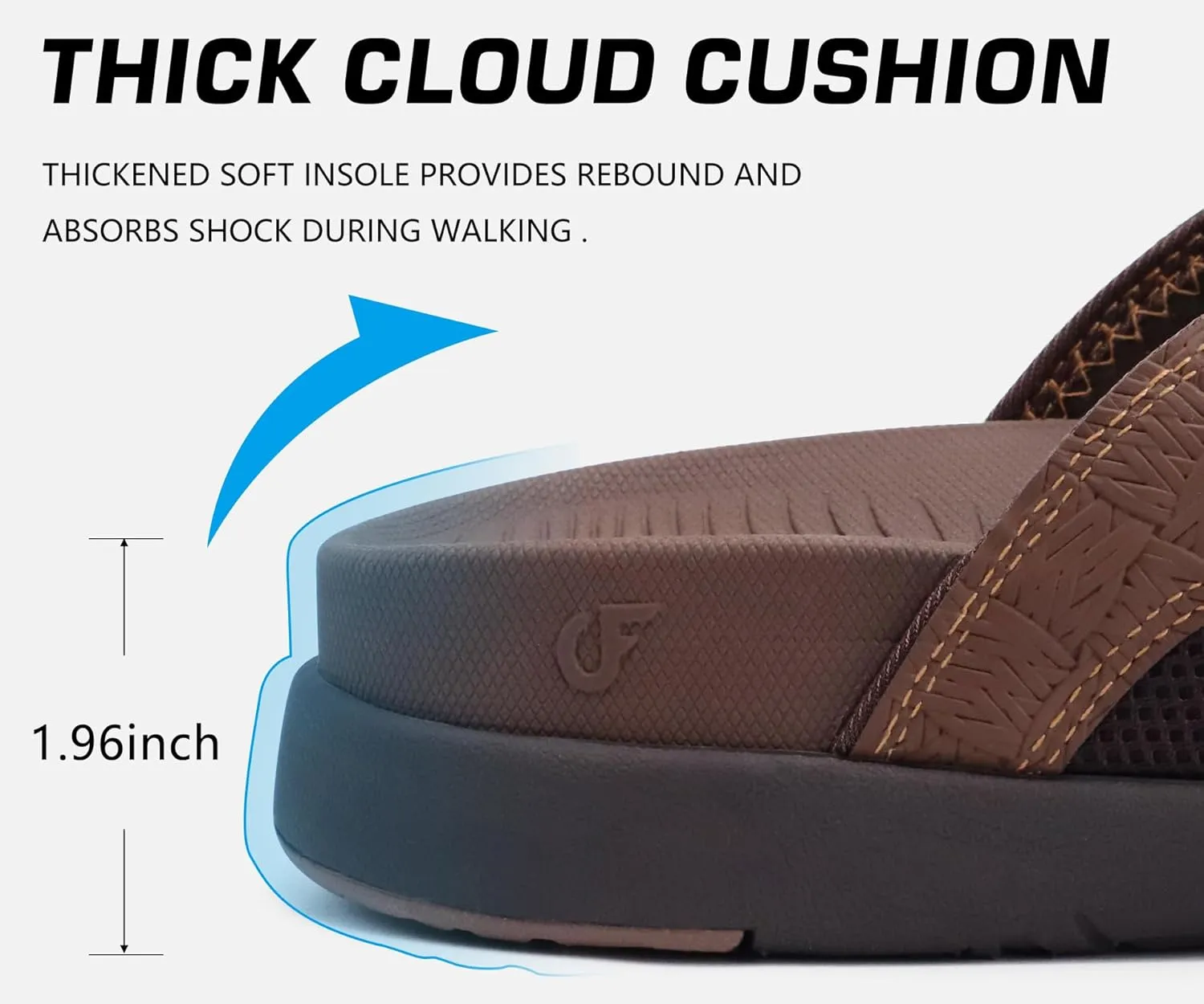 COFACE Flip Flops for Men with Arch Support Comfortable Man Thong Sandals Adjustable Beach Flip-flop Outdoor
