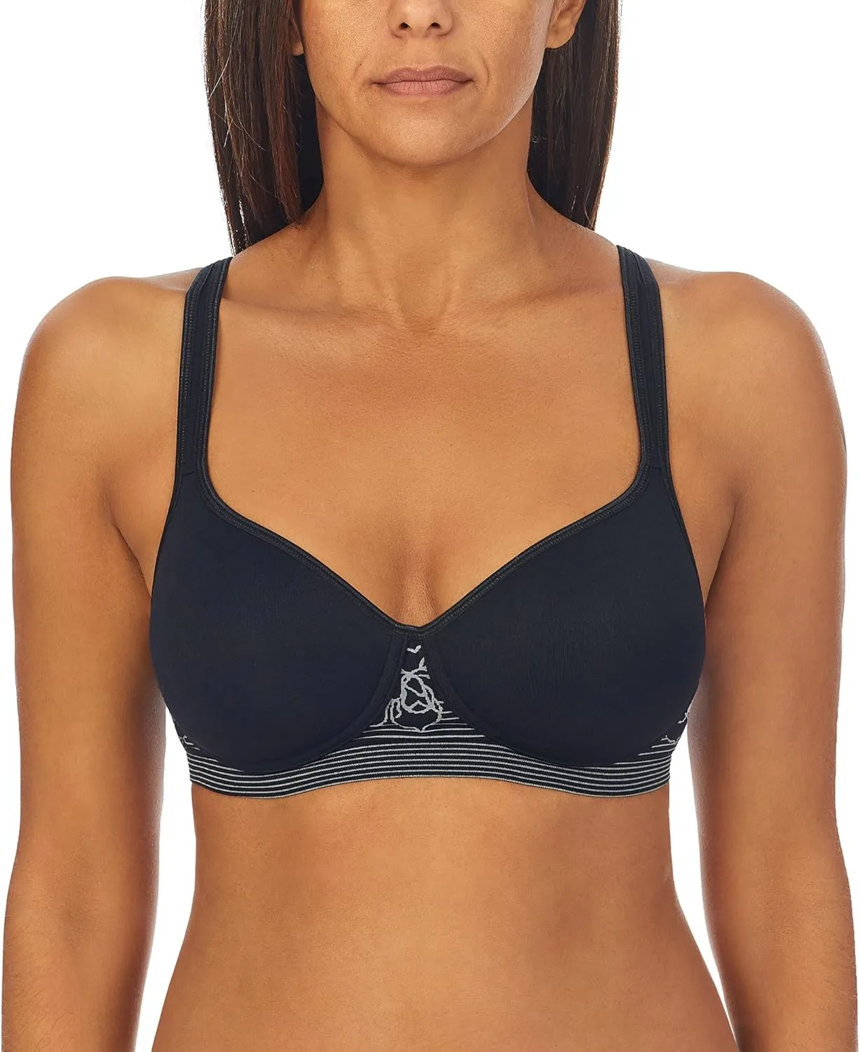 Company Ellen Tracy Women's Seamless Curves Wireless Floral Print Comfort Bra with Adjustable Straps