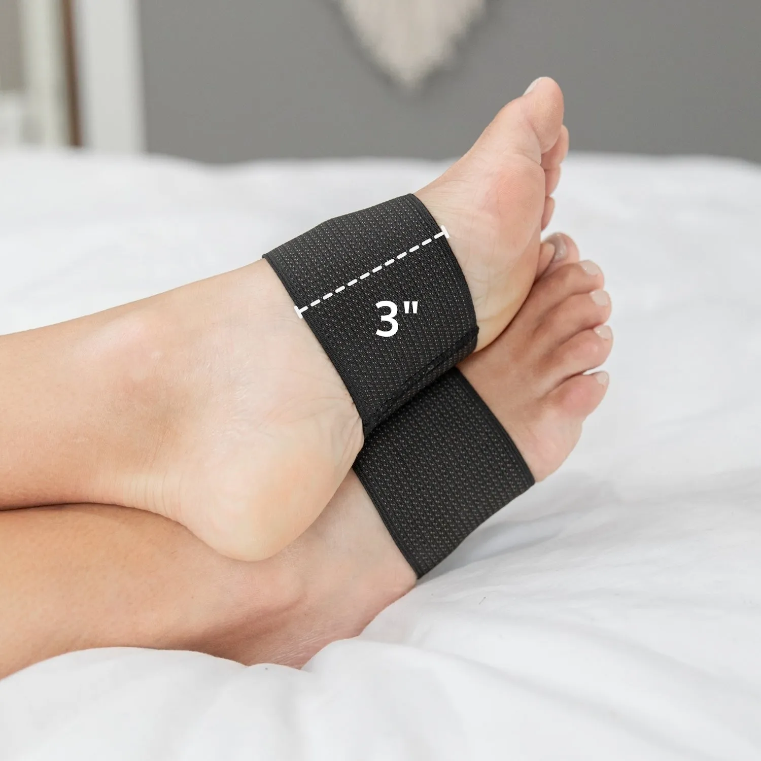 Copper Arch Support Bands | Flat Foot Compression Brace for Fallen Arches and Heel Spur Treatment (Pair) - FINAL SALE