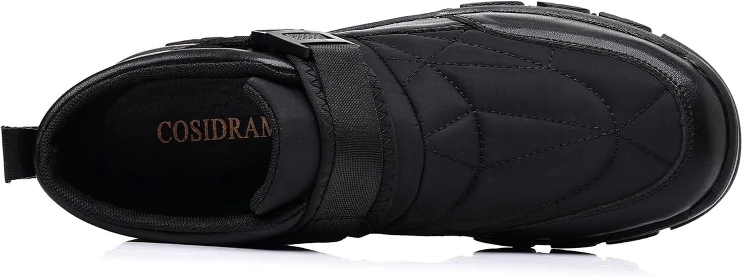 COSIDRAM Mens Snow Boots Outdoor Winter Warm Hiking Ankle Boots Anti Slip Insulated Work Shoes