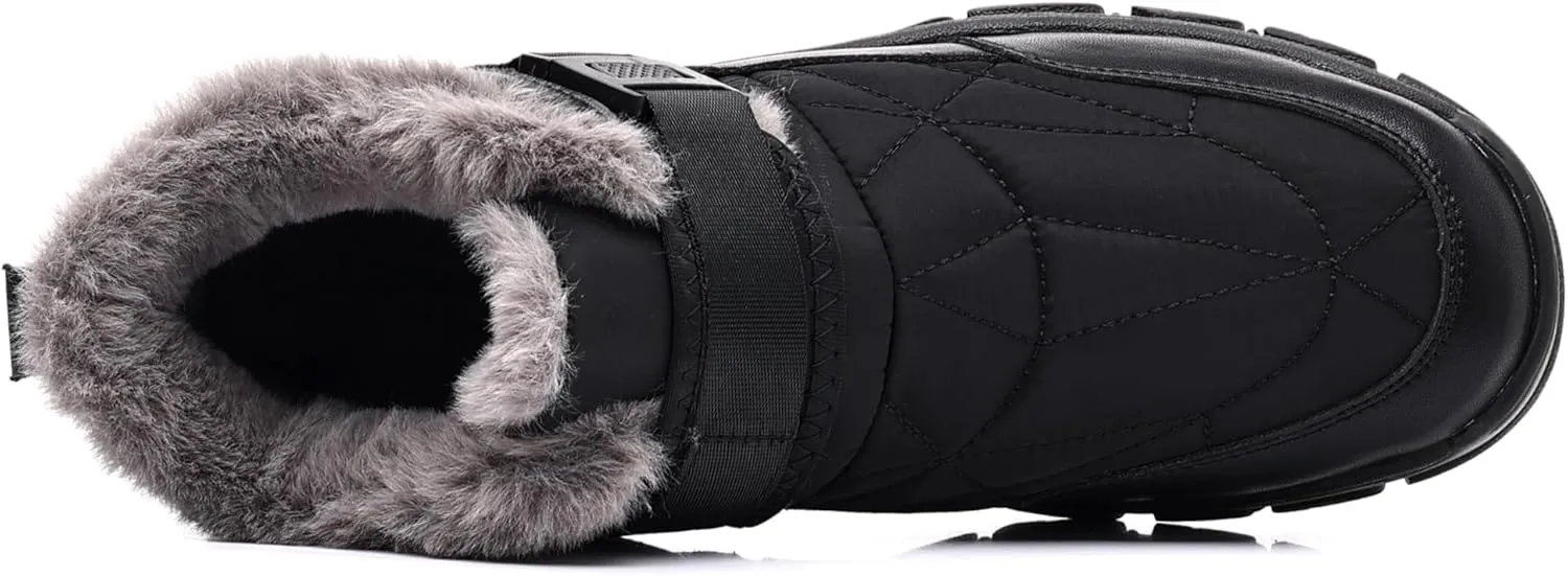 COSIDRAM Mens Snow Boots Outdoor Winter Warm Hiking Ankle Boots Anti Slip Insulated Work Shoes