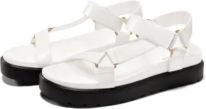 Coutgo Womens Platform Sandals Comfortable Arch Support Footbed Adjustable Ankle Strap Summer Beach Flat Sandals