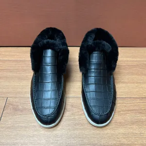 Crocodile Shoes Unisex Crocodile Leather Low Heel Ankle Boots