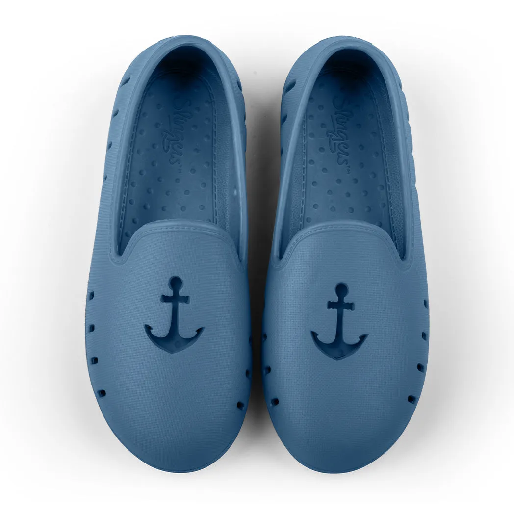 Cruise Loafer Kids - Captain Blue Anchor perforated / Waterproof