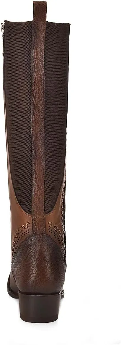 Cuadra Women's Tall Boot with Bovine Leather, Laser Engraving and Perforated Details 1X4IRS