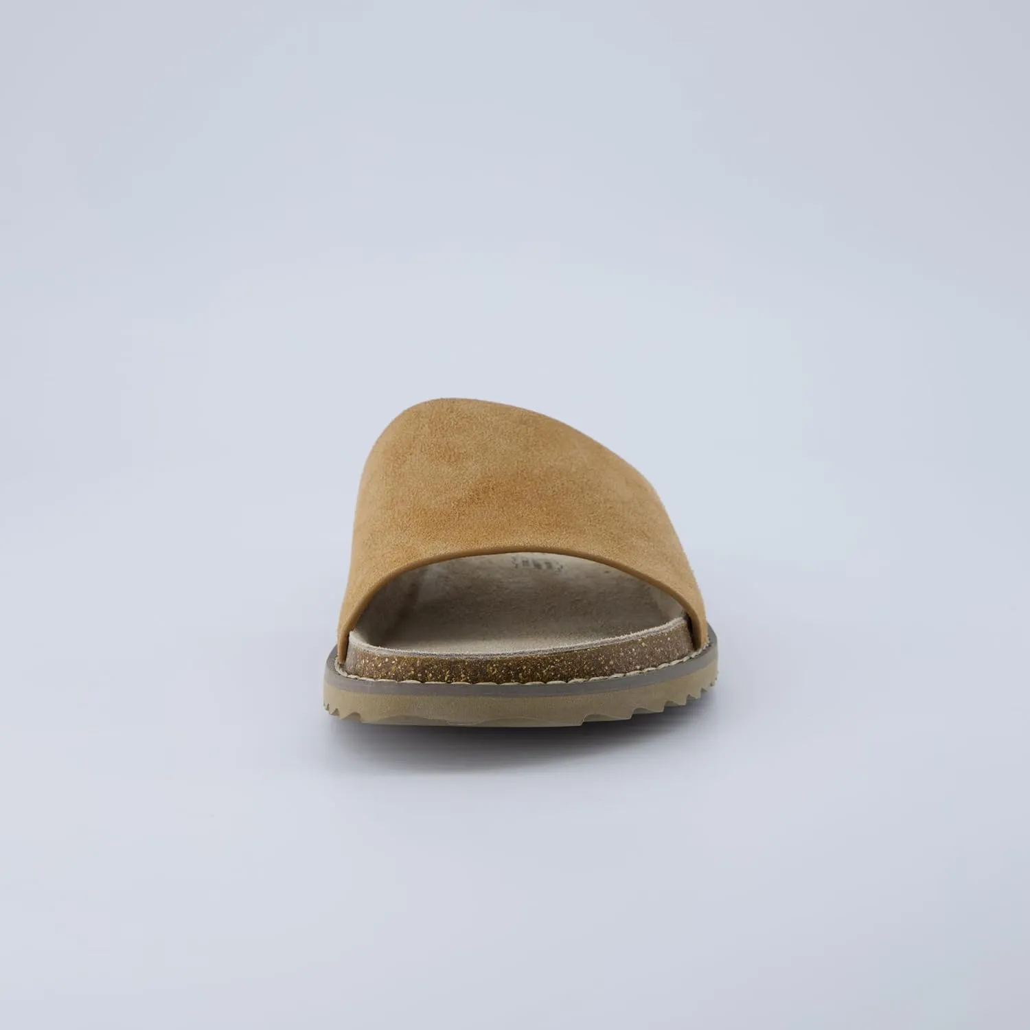 CUSHIONAIRE Ritual Women’s Slide Sandal – Suede Slip-On with Cork Footbed, Contoured Insole & Flexible Lightweight Outsole