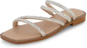 CUSHIONAIRE Women's Varda rhinestone slide sandal  Memory Foam