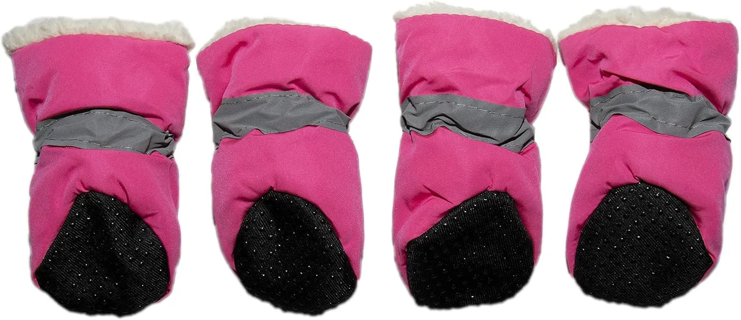 Cute Soft Anti-Slip Walking Shoes for Dog, Winter Thicken Fleece Drawstring Booties for Cats, Pets Socks for Indoor, Floor Label 1