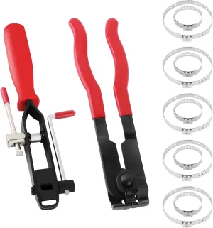 CV Boot Clamp Pliers Kit,1PC CV Joint Boot Clamp Pliers   1PC Ear Clamp Pliers   10PCS Clamps,Universal Car Accessories for Most Vehicles (Pliers/2PCS)