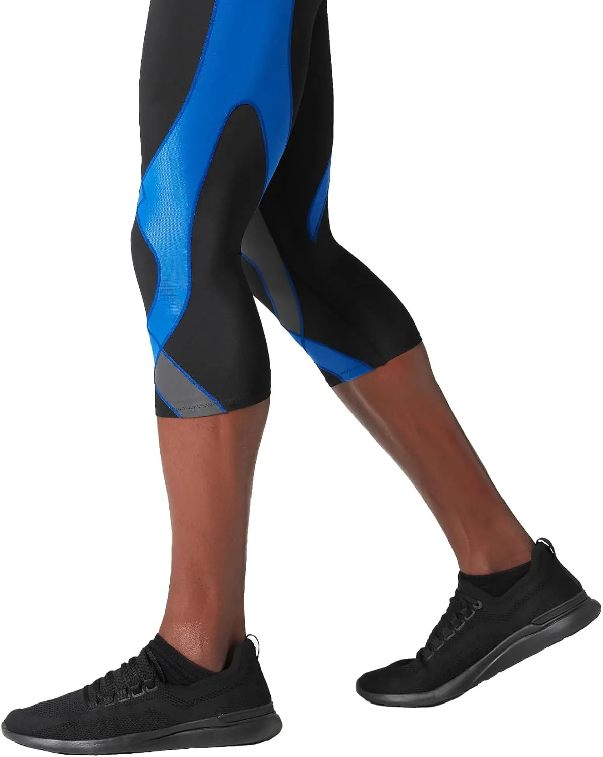 CW-X Men's Stabilyx Joint Support 3/4 Compression Tight, Capri Pants for Running and Recovery