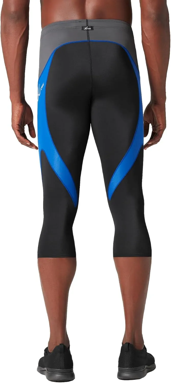 CW-X Men's Stabilyx Joint Support 3/4 Compression Tight, Capri Pants for Running and Recovery