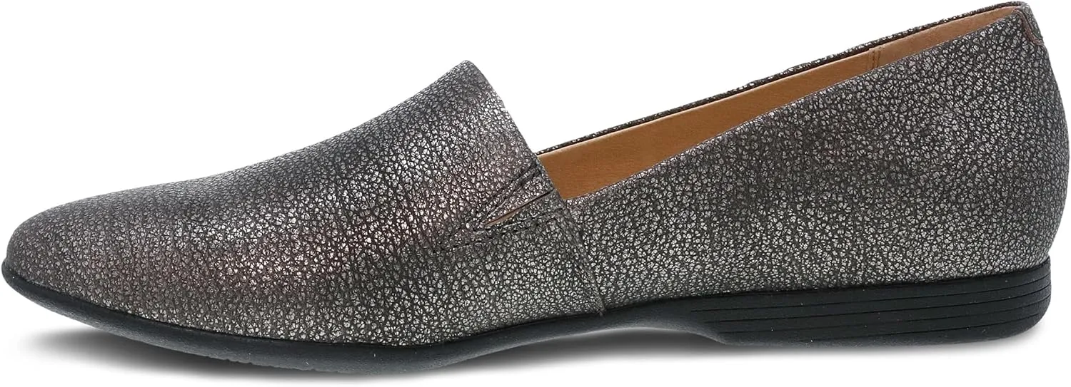Dansko Larisa Slip-On Flats for Women – Comfotable Flat Shoes with Arch Support – Versatile Casual to Dressy Footwear – Lightweight Rubber Outsole