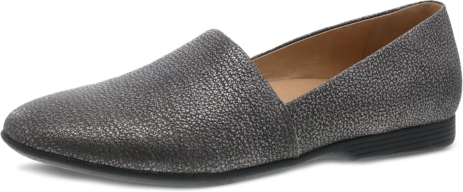 Dansko Larisa Slip-On Flats for Women – Comfotable Flat Shoes with Arch Support – Versatile Casual to Dressy Footwear – Lightweight Rubber Outsole