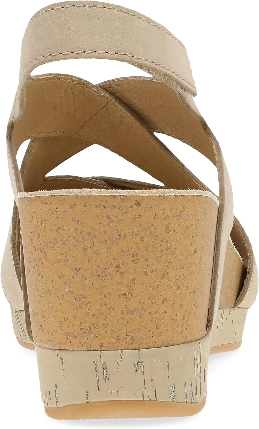 Dansko Shyla Wedge Sandal for Women - Cork/EVA Wedge with Arch Support -Fully Adjustable Straps-Lightweight Rubber Outsole