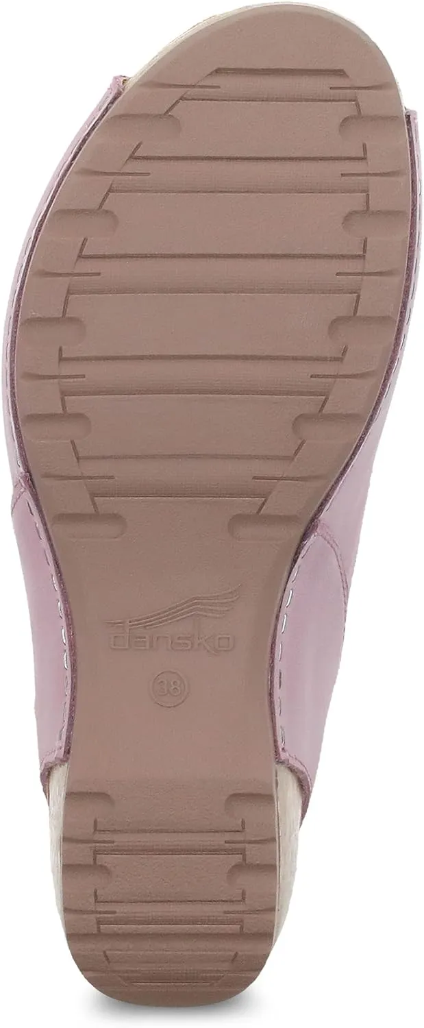 Dansko Tiana Slip-On Platform Sandal for Women – Cushioned, Contoured Footbed for All-Day Comfort and Support – Hook & Loop Strap with Buckle Detail – Lightweight Rubber Outsole