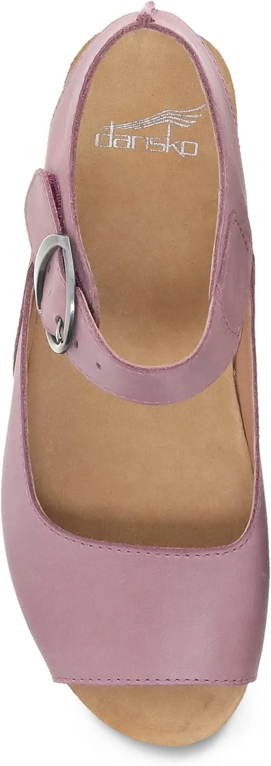 Dansko Tiana Slip-On Platform Sandal for Women – Cushioned, Contoured Footbed for All-Day Comfort and Support – Hook & Loop Strap with Buckle Detail – Lightweight Rubber Outsole
