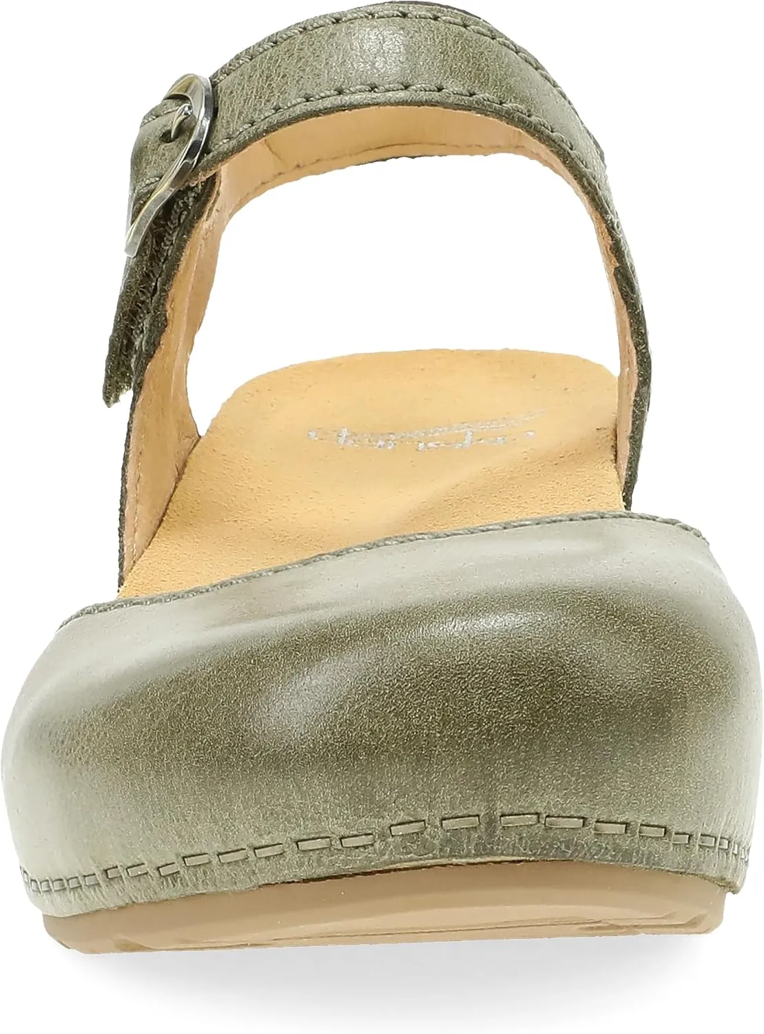 Dansko Tiffani Wedge Sandal for Women - Cushioned, Contoured Footbed for All-Day Comfort and Support - Hook & Loop Strap with Buckle Detail - Lightweight Rubber Outsole