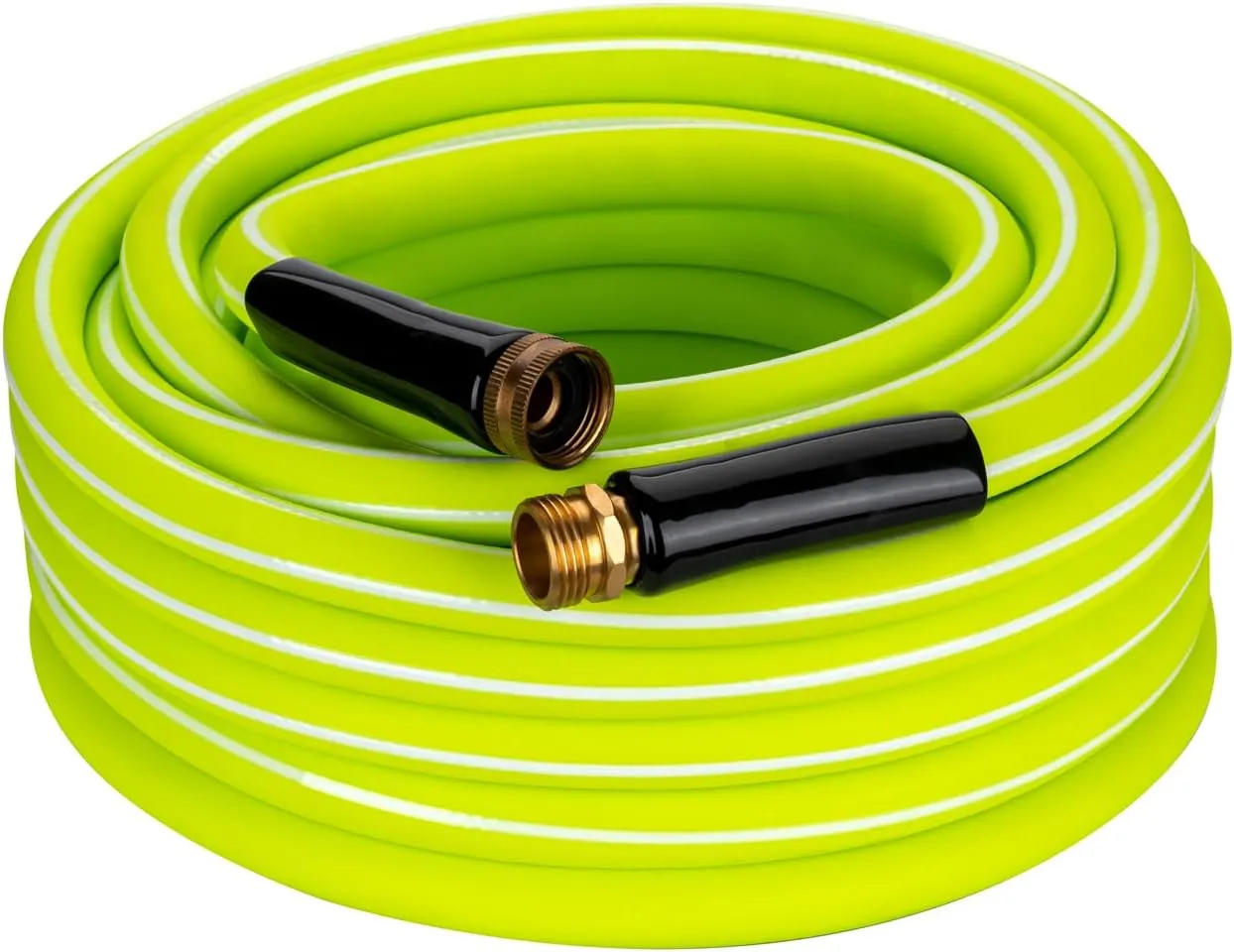 DAVCO Garden Hose 100 ft, Drinking Water Safe, 3/4" Solid Aluminum Fittings - No Leak, Reel Leader, Water Connector, Lead In, Connecting for Reel Cart