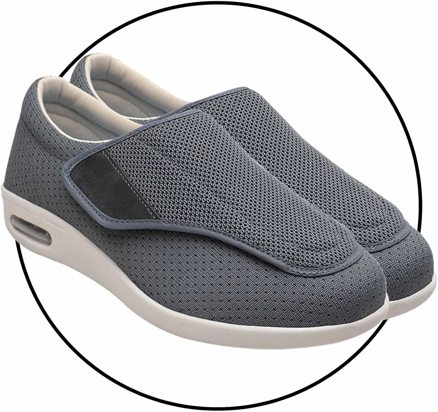 Diabetic Shoes for Men Extra Wide Width Adjustable Closure Walking Shoes Lightweight Loafer Slip On Boat Wide Fit Trainers Men Slip-on Sneakers for Men