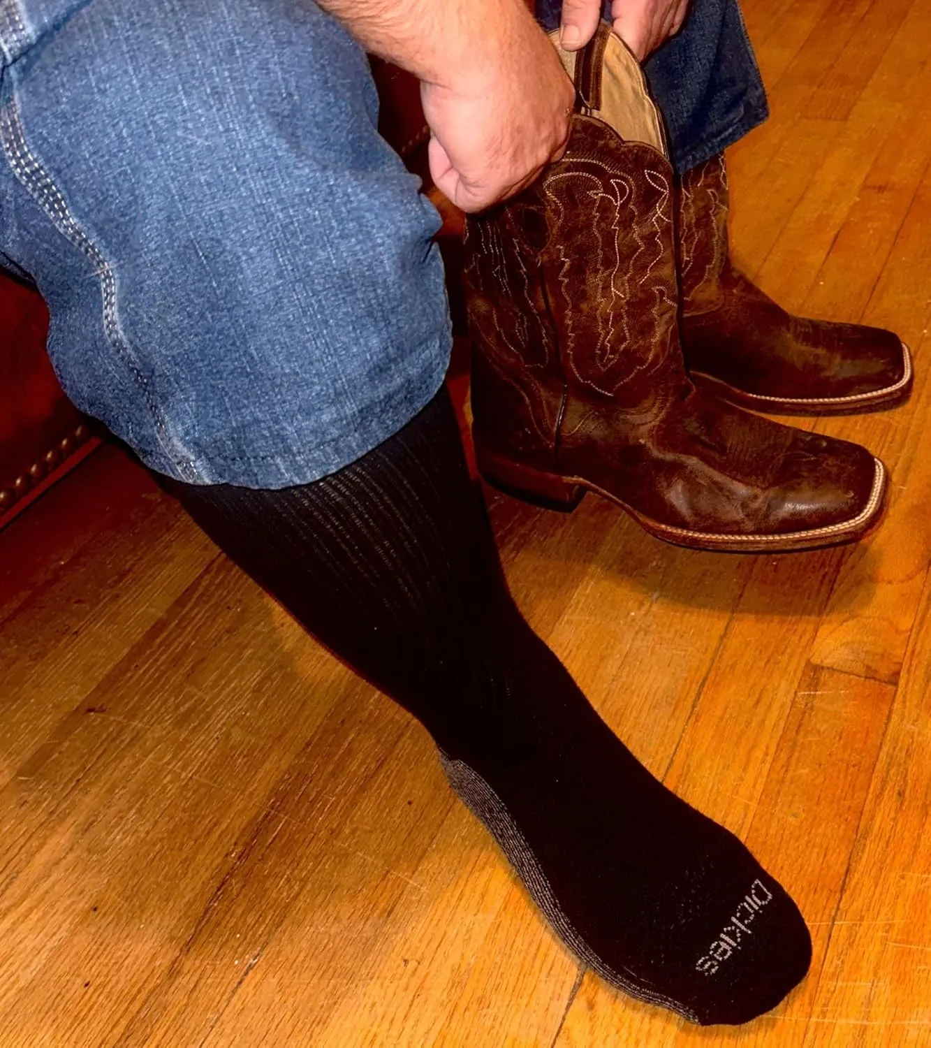 Dickies Men's Dri-Tech Moisture Control Boot-Length Socks, Available in L-XL (6, 12 Pairs)