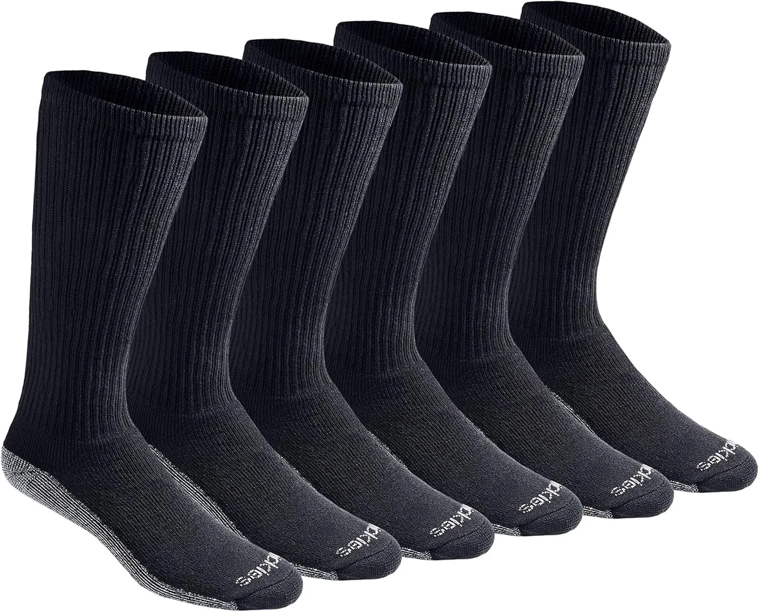 Dickies Men's Dri-Tech Moisture Control Boot-Length Socks, Available in L-XL (6, 12 Pairs)