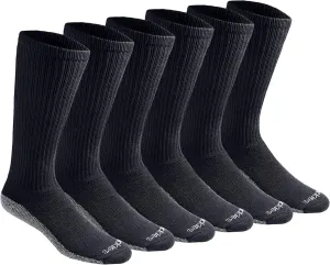 Dickies Men's Dri-Tech Moisture Control Boot-Length Socks, Available in L-XL (6, 12 Pairs)