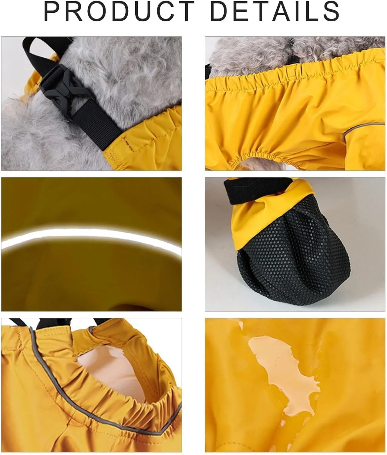Dog Shoes with SuspendersDog Suspender Boots, Waterproof Dog Rain Boots Paw Protector for Dogs, Dog Boot Leggings Anti-Slip Dog Shoes Pet Paws Protector Dirty-Proof Dog for Outdoor Walking Booties