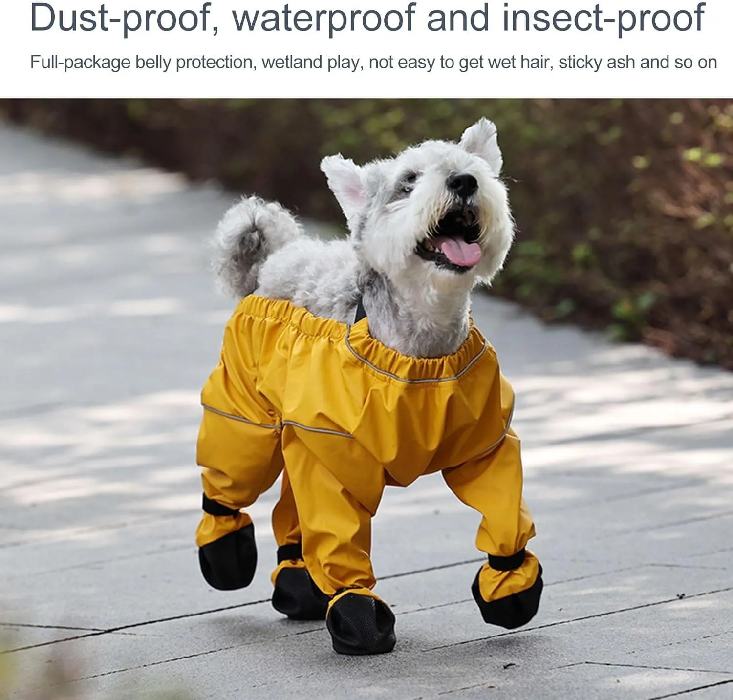 Dog Shoes with SuspendersDog Suspender Boots, Waterproof Dog Rain Boots Paw Protector for Dogs, Dog Boot Leggings Anti-Slip Dog Shoes Pet Paws Protector Dirty-Proof Dog for Outdoor Walking Booties