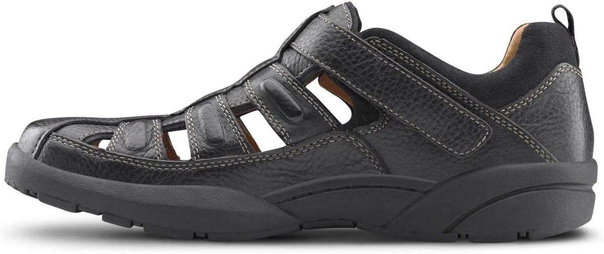 Dr. Comfort Fisherman Men's Therapeutic Diabetic Extra Depth Sandal: Black 13.0 Wide (E/2E)