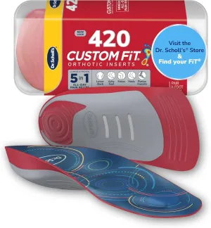 Dr. Scholl’s Custom Fit Orthotics 3/4 Length Inserts CF 420, 5-in-1 All-Day Pain Relief for Feet, Lower Back, Knees, Heel & Plantar Fasciitis, Arch Support Shoe Insoles for Men Women, FSA HSA Eligible